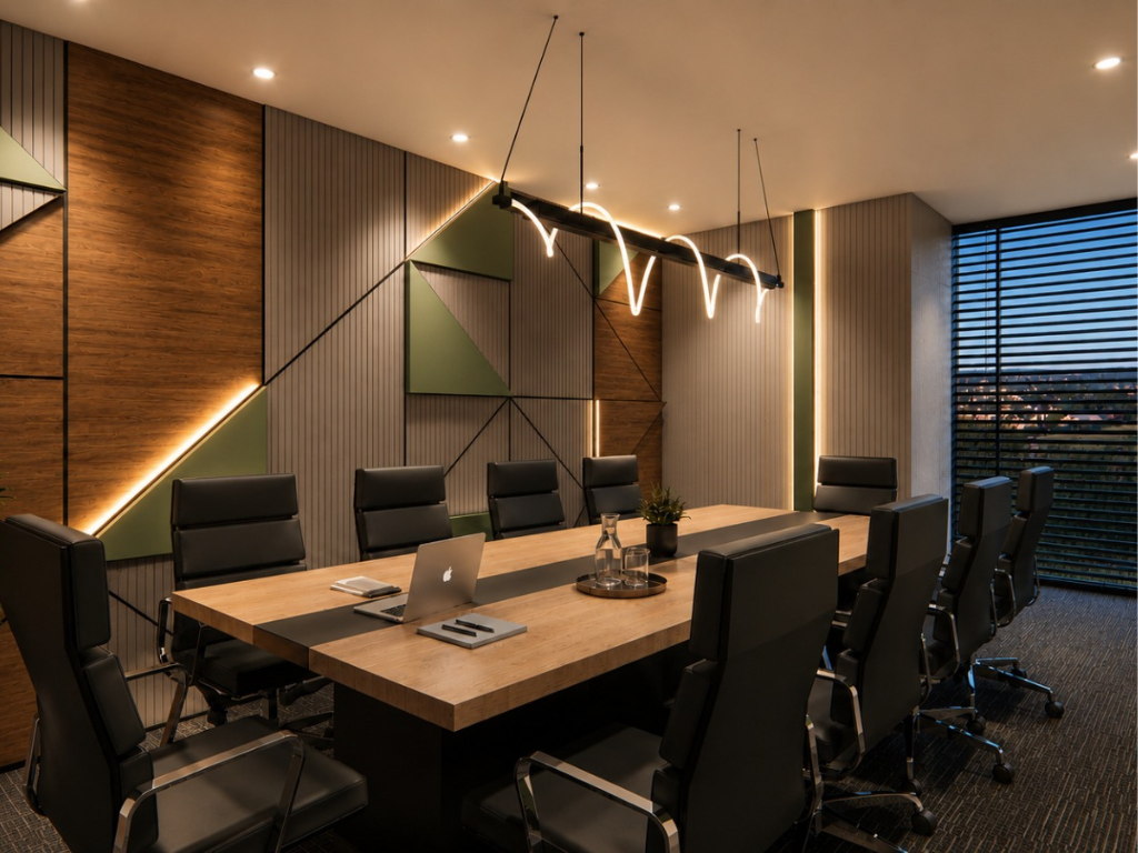 Open coworking workstations